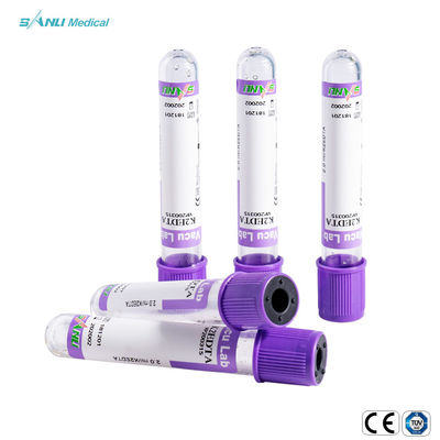 セリウムISOの使い捨て可能な血清の血のコレクションの管紫色2ml 3ml 4ml 5mlのエチレンジアミン四酢酸K2 K3の管