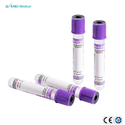 セリウムISOの使い捨て可能な血清の血のコレクションの管紫色2ml 3ml 4ml 5mlのエチレンジアミン四酢酸K2 K3の管