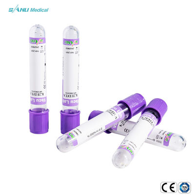 セリウムISOの使い捨て可能な血清の血のコレクションの管紫色2ml 3ml 4ml 5mlのエチレンジアミン四酢酸K2 K3の管